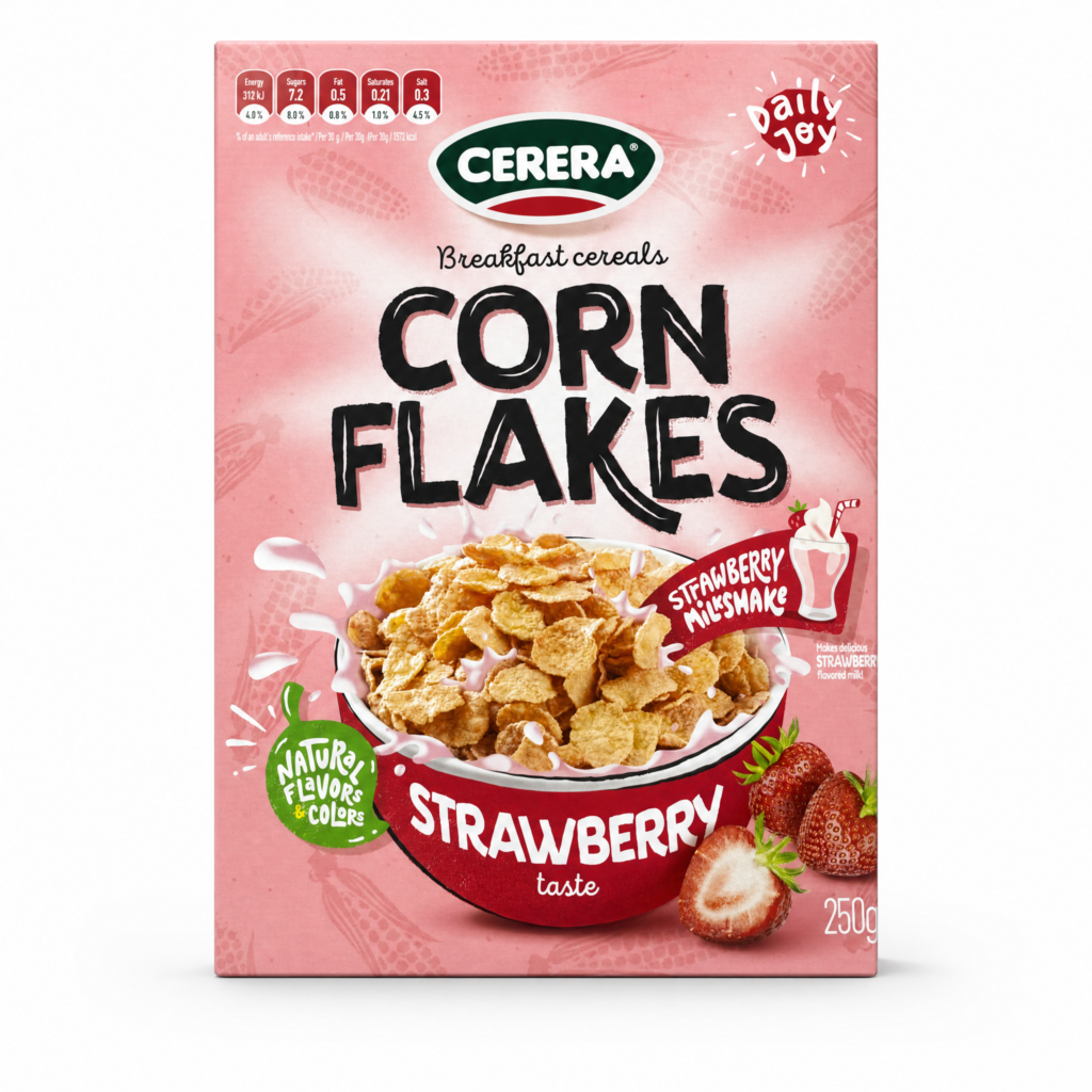cerera corn flakes strawberry taste